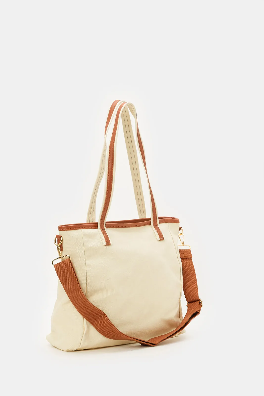 Women Beige Shopper Bag sold by Redtag product image thumbnail 2
