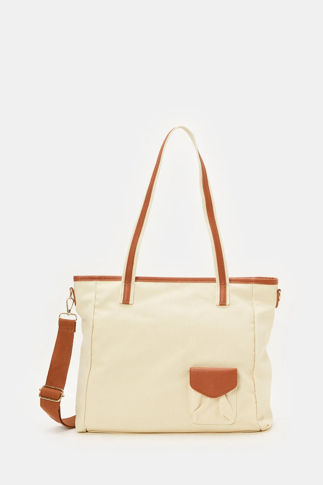 Women Beige Shopper Bag sold by Redtag