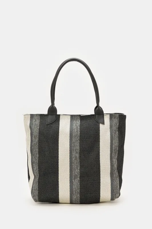 Women Black Shopper Bag sold by Redtag