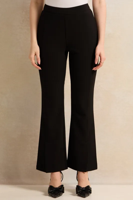 Women Black Wide Leg Trousers sold by Redtag