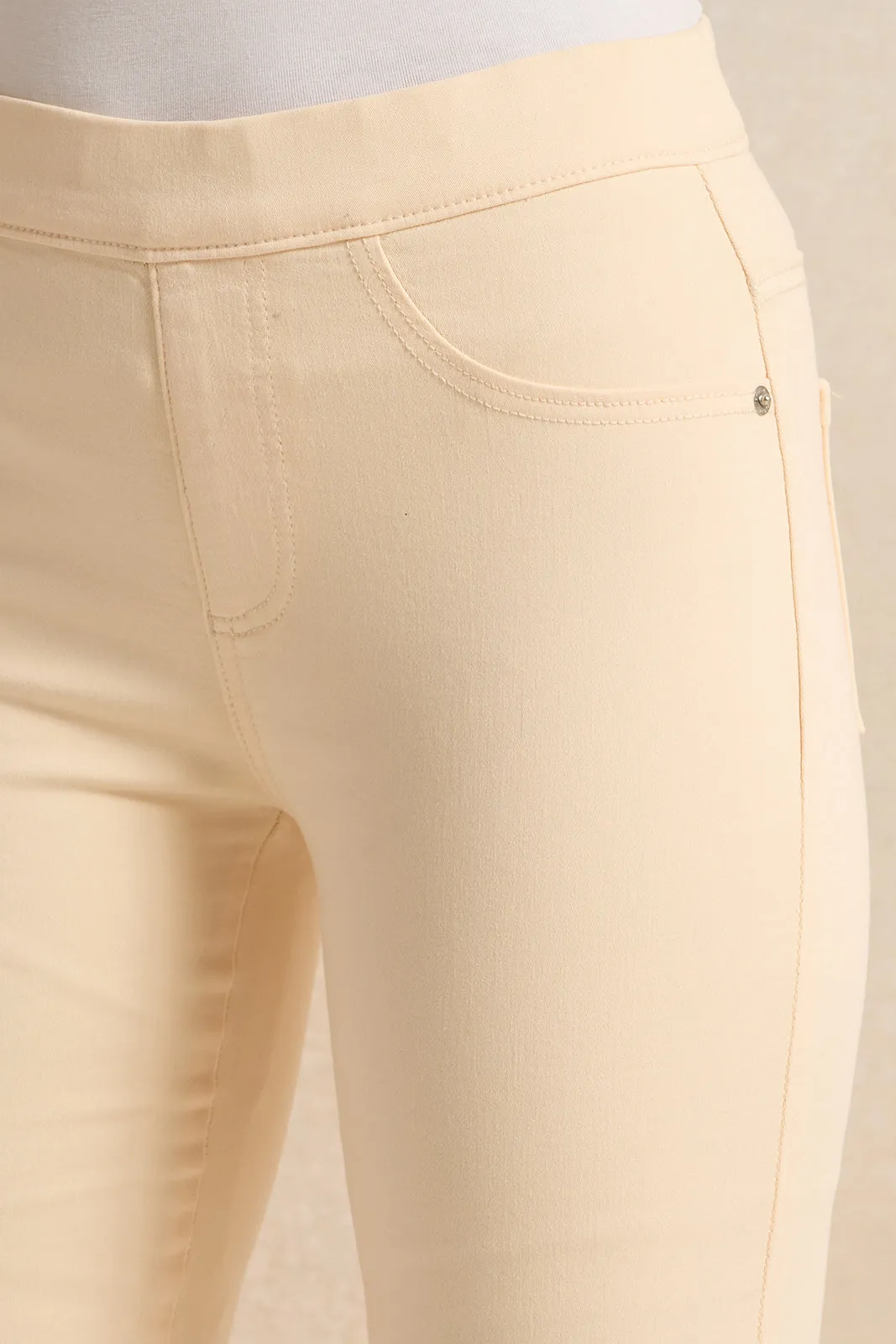 Women Apricot Skinny Fit Jeggings sold by Redtag product image thumbnail 4