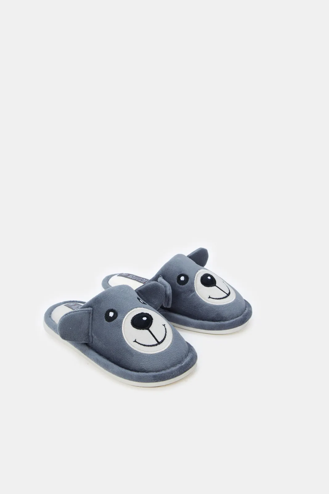 Boys Grey 3D Bear Slippers sold by Redtag product image thumbnail 2