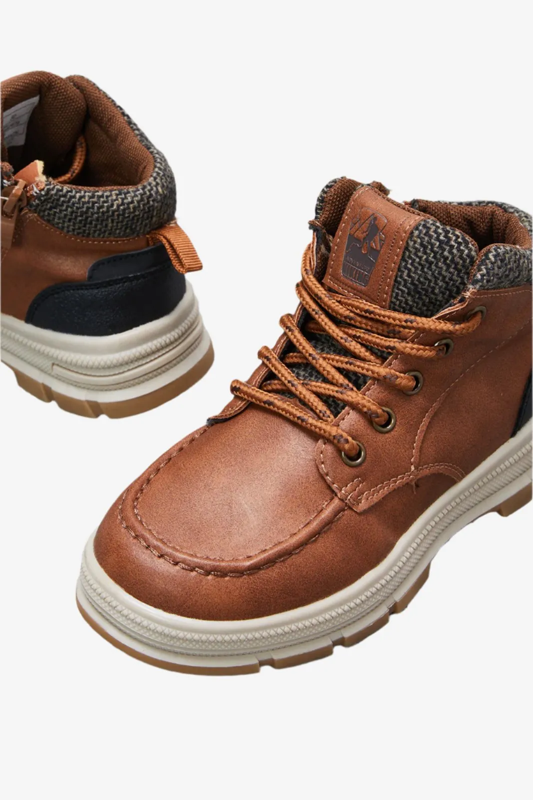 Boys Brown Colour Block Hightop sold by Redtag product image thumbnail 3