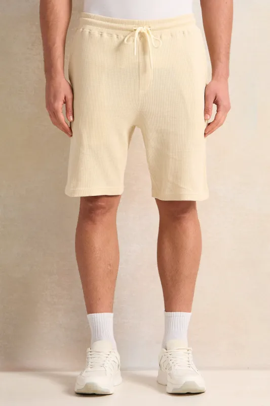 Men Beige Active Shorts sold by Redtag