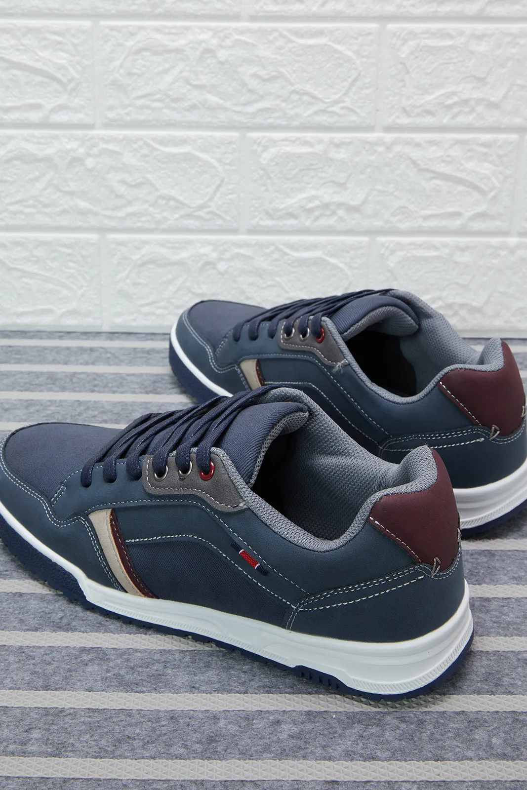 Men Navy Material Block Sneakers sold by Redtag product image thumbnail 4