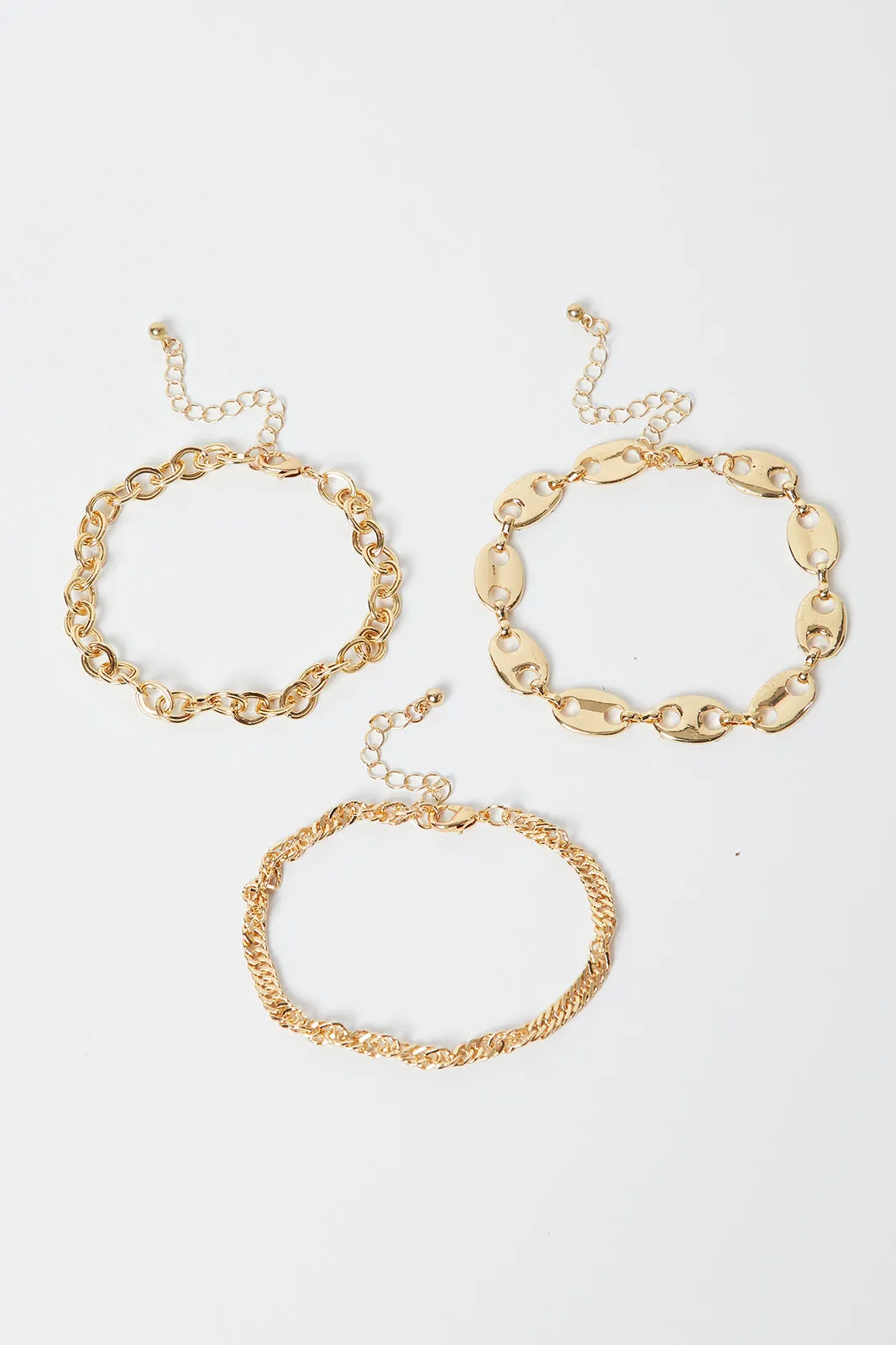 Women Gold Bracelets Set Of (3 Piece) sold by Redtag