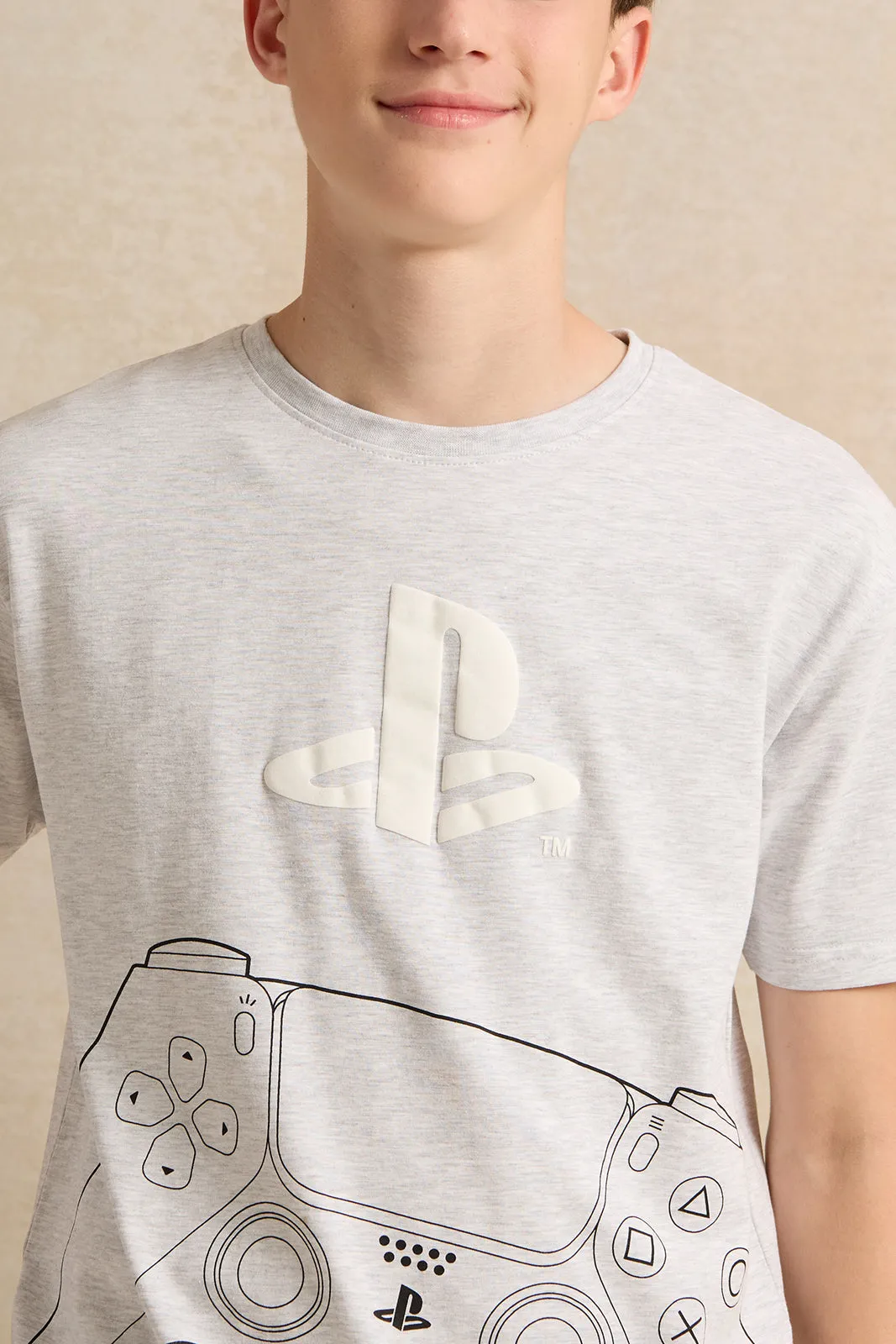 Senior Boys Grey Printed T-Shirt sold by Redtag product image thumbnail 4