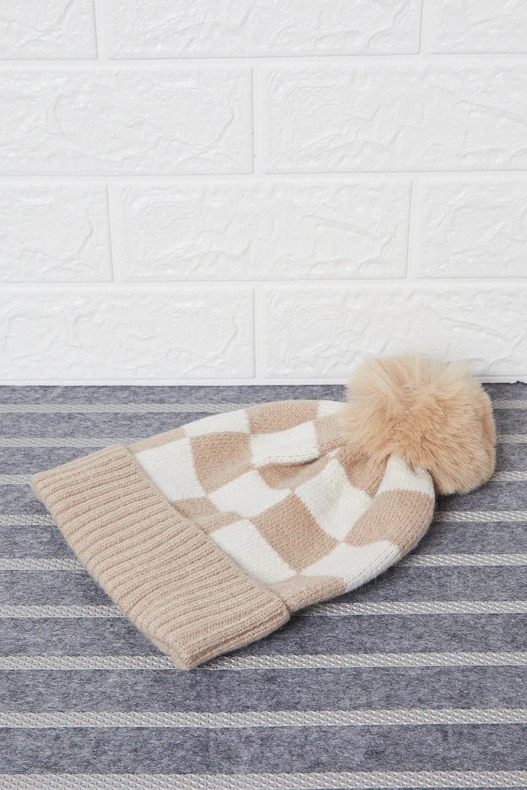 Women Pink And Beige Knitted Cap Set (2 Piece) sold by Redtag product image thumbnail 2