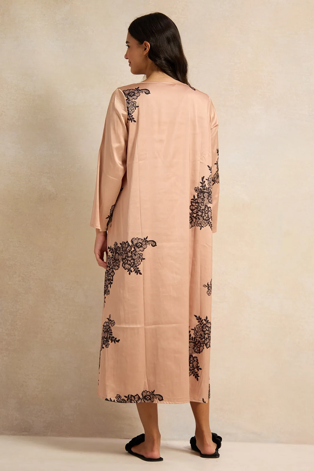 Women Beige Embellished Nightgown sold by Redtag product image thumbnail 3