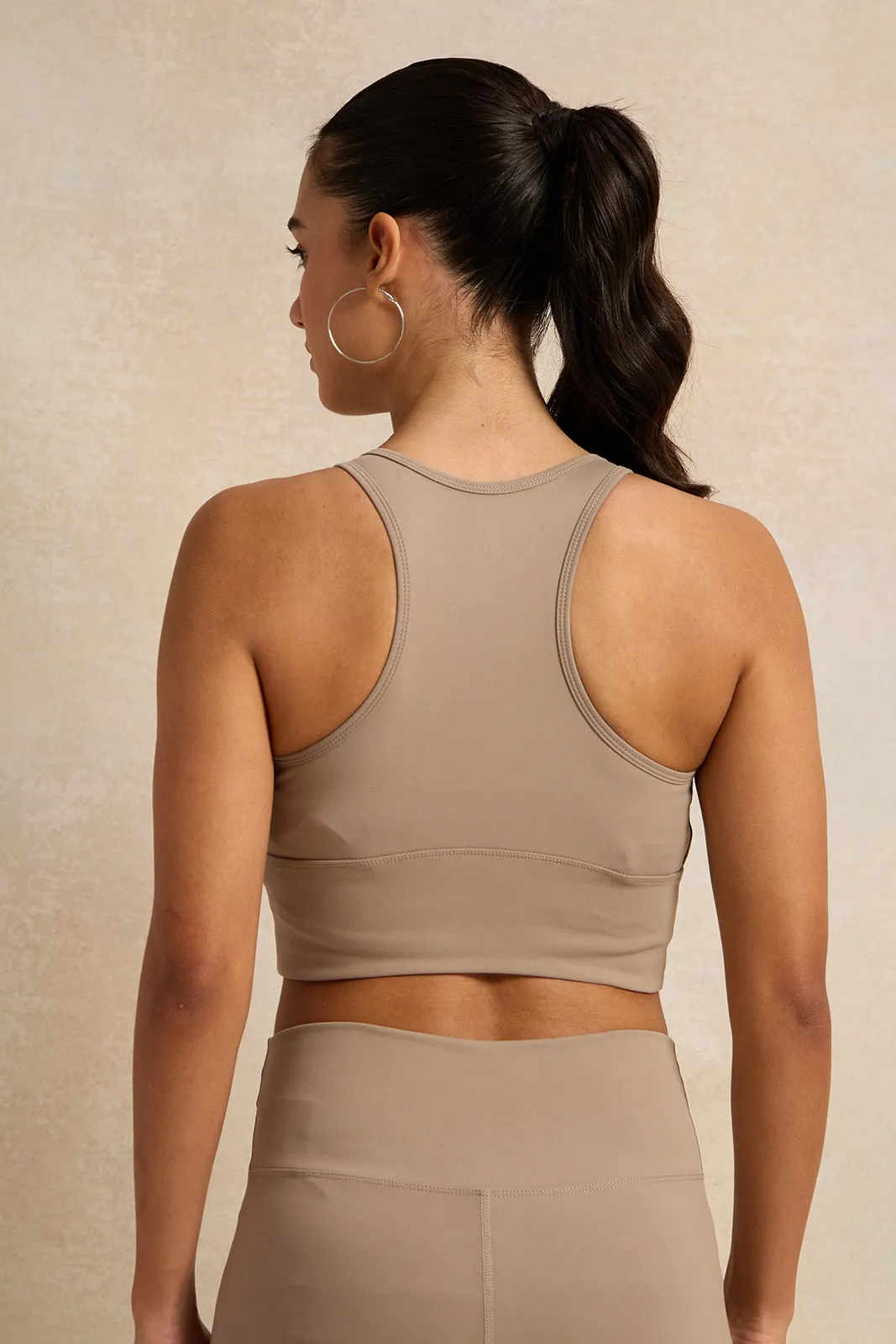 Women Brown Active Sports Bra sold by Redtag product image thumbnail 3