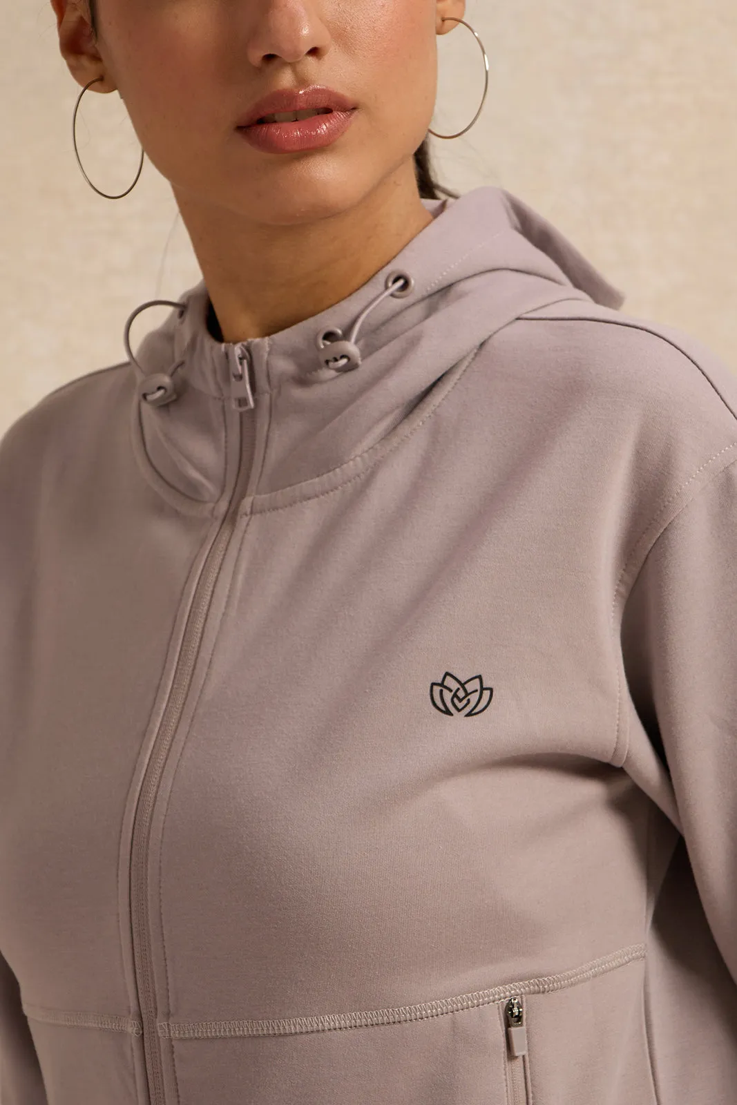 Women Grey Hooded Sweatshirt sold by Redtag product image thumbnail 4