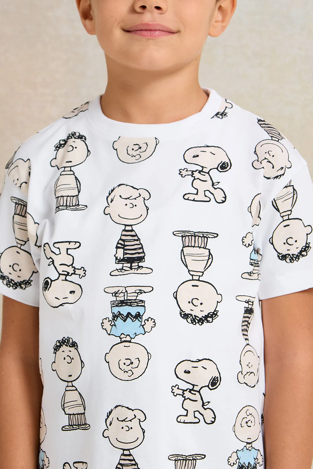 Boys White Printed Short sleeve T-shirt sold by Redtag product image thumbnail 4