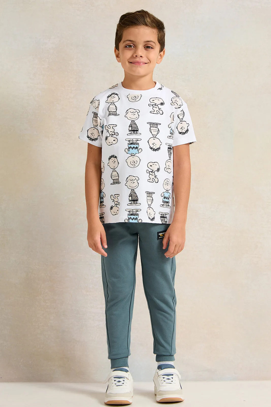 Boys White Printed Short sleeve T-shirt sold by Redtag product image thumbnail 2