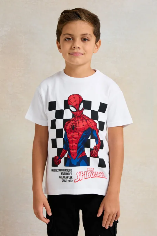 Boys White Printed Short sleeve T-shirt sold by Redtag
