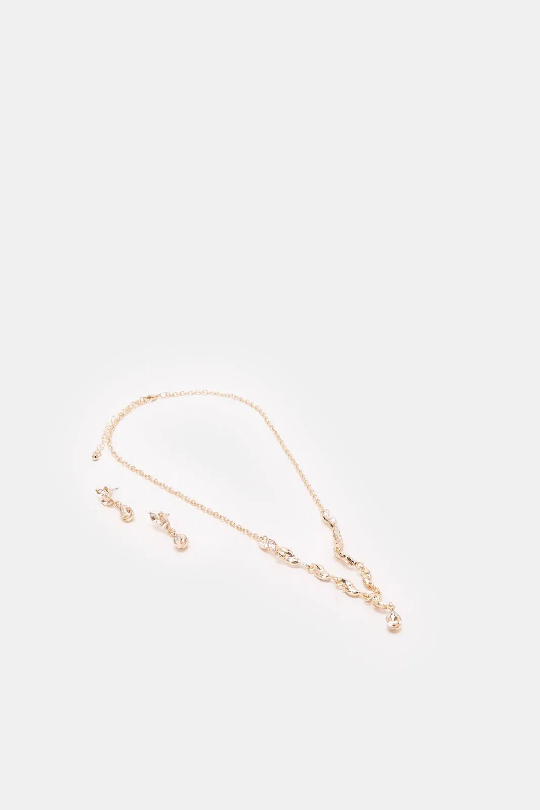 Women Gold Necklace And Earrings Set (2 Piece) sold by Redtag