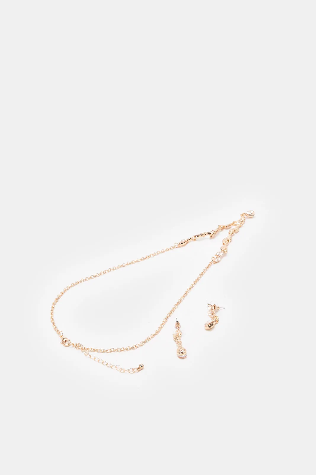 Women Gold Necklace And Earrings Set (2 Piece) sold by Redtag product image thumbnail 3