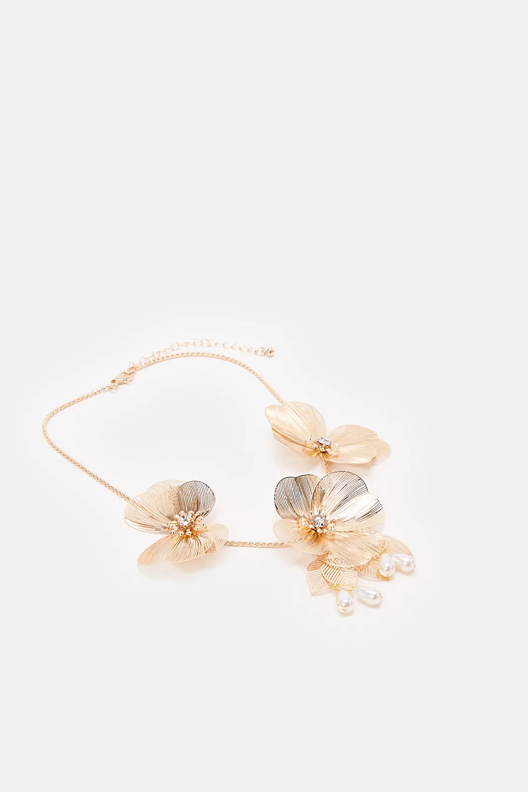Women Gold Embellished Necklace sold by Redtag