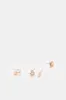 Women Gold Embellished Earrings Set (6 Piece) sold by Redtag