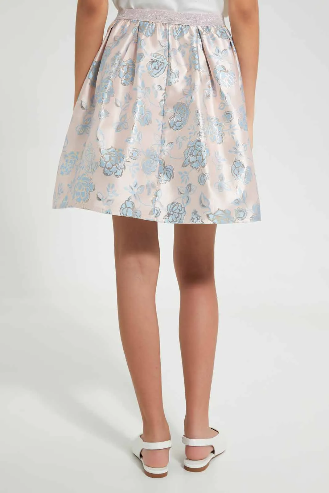 Pink Floral Skater Skirt sold by Redtag product image thumbnail 4