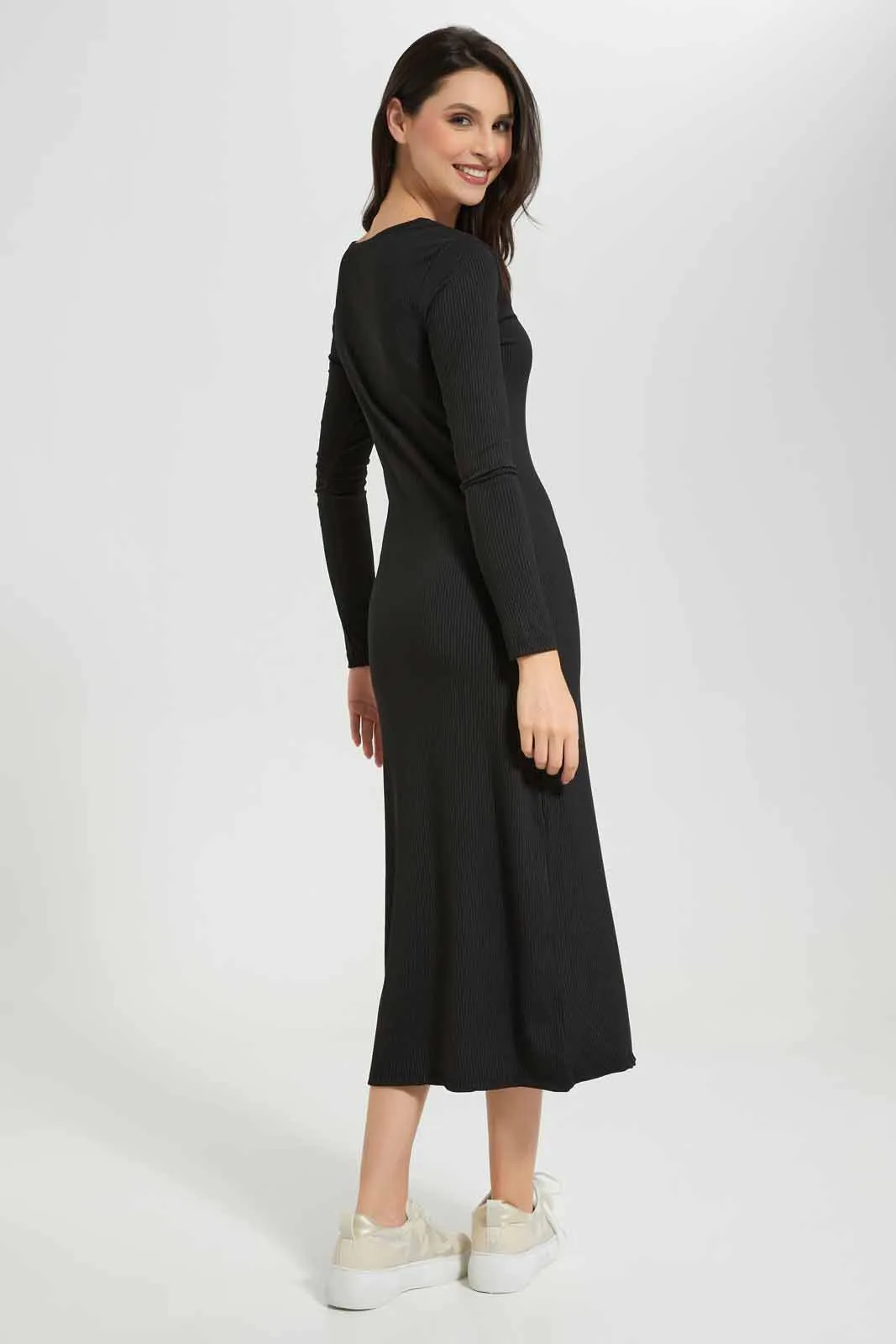 Black Knitted Dress sold by Redtag product image thumbnail 4