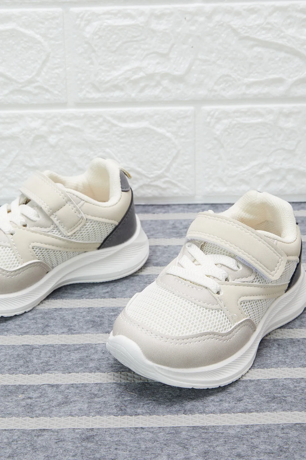 Beige Mesh Trainer sold by Redtag product image thumbnail 3