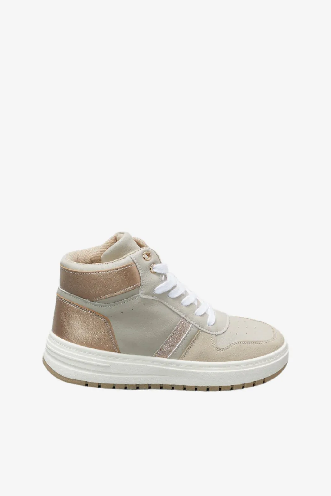 Beige Lace-Up High-Top sold by Redtag
