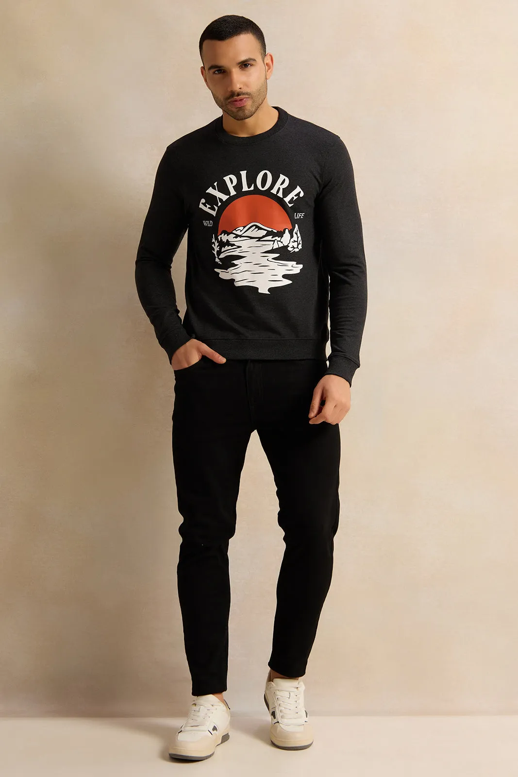 Mens Crew Neck Seatshirt sold by Redtag product image thumbnail 2