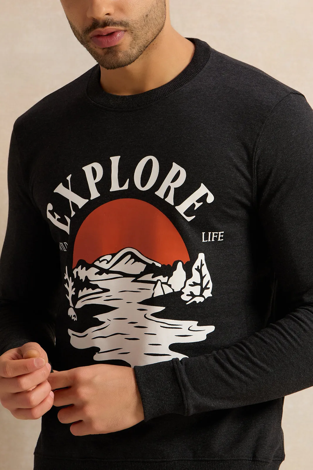 Mens Crew Neck Seatshirt sold by Redtag product image thumbnail 4