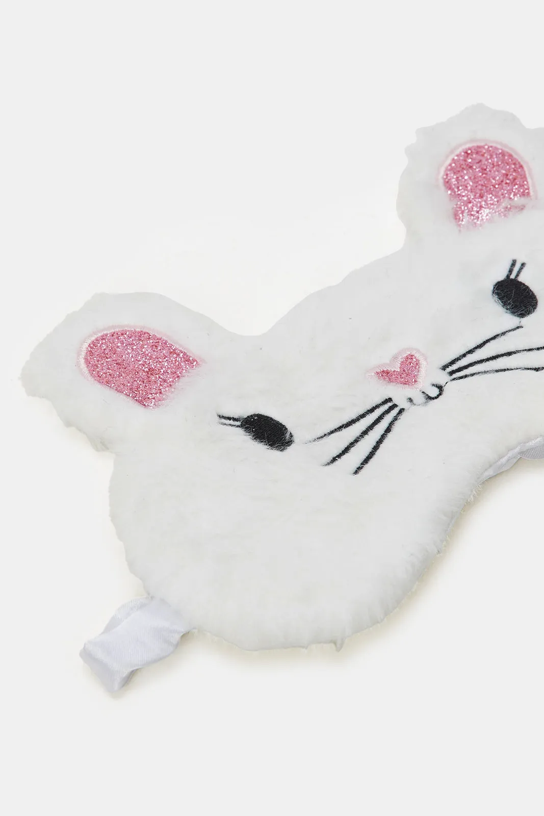 Women Cat Embellished White Eye Mask sold by Redtag product image thumbnail 4