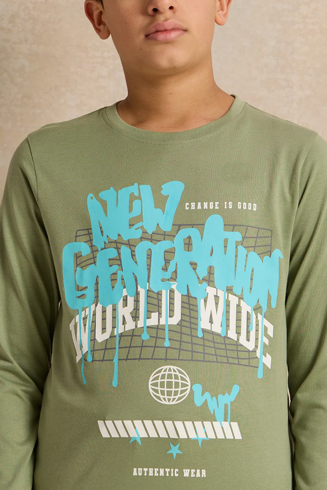 Senior Boys Green New Generation T-Shirt sold by Redtag product image thumbnail 4