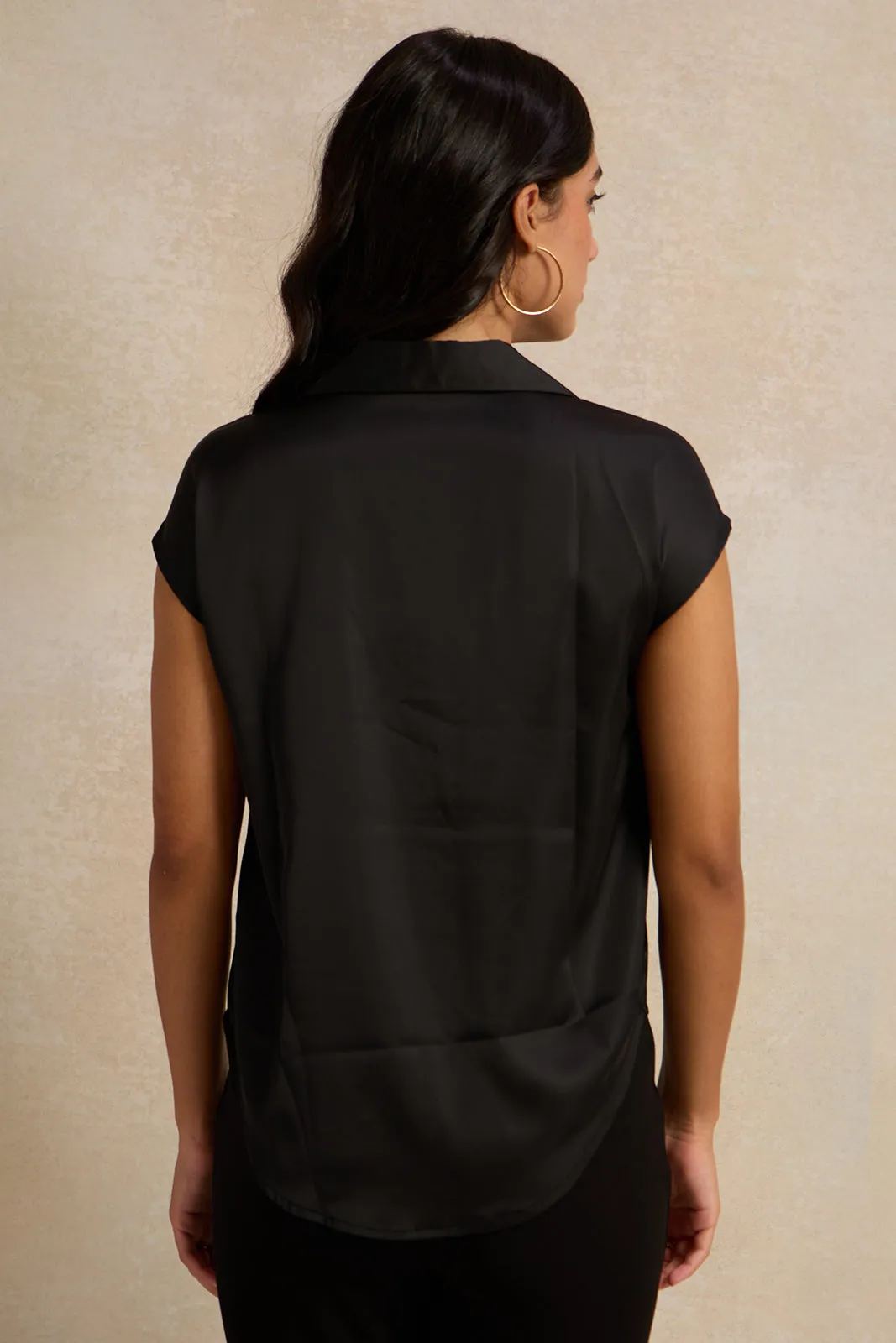 Neck Pearl Trim Detail Blouse:Beige sold by Redtag product image thumbnail 3