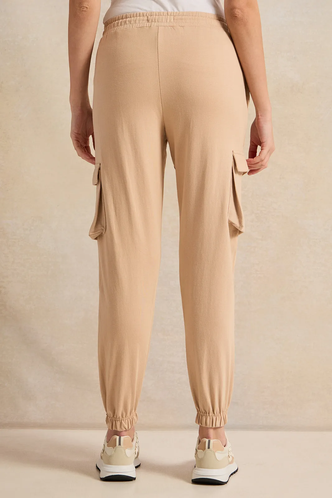 Women Beige Active Cargo Pant sold by Redtag product image thumbnail 3