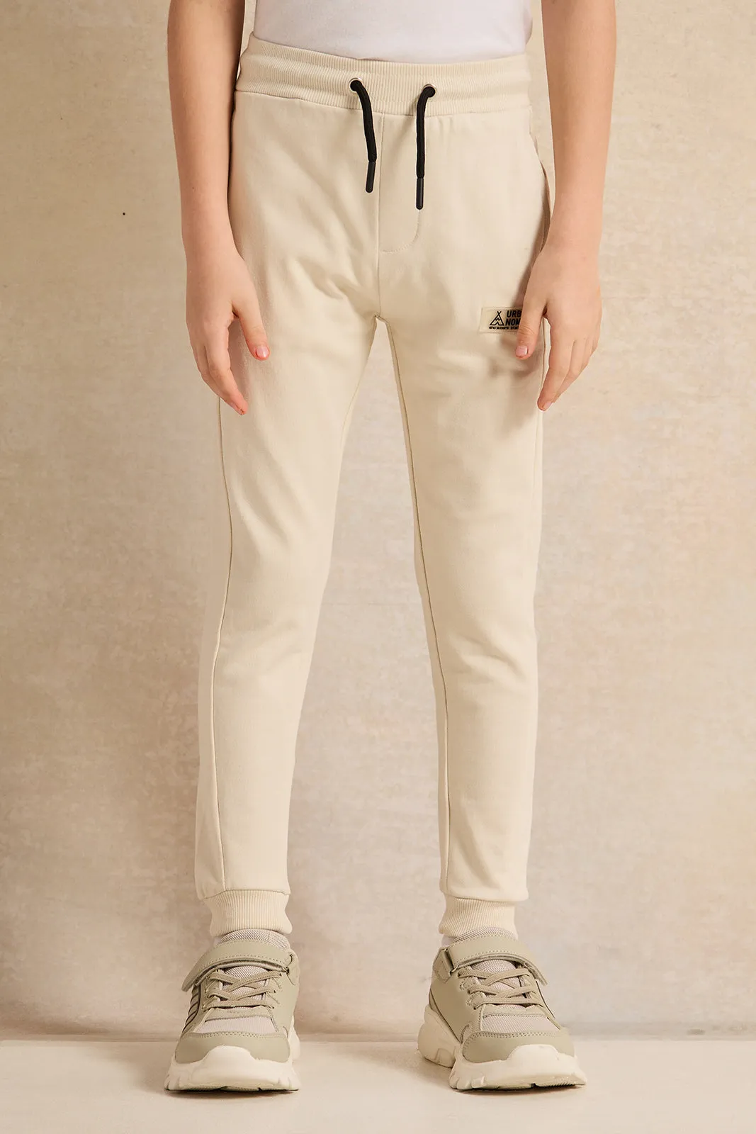 Boys Beige Printed Active Pants sold by Redtag