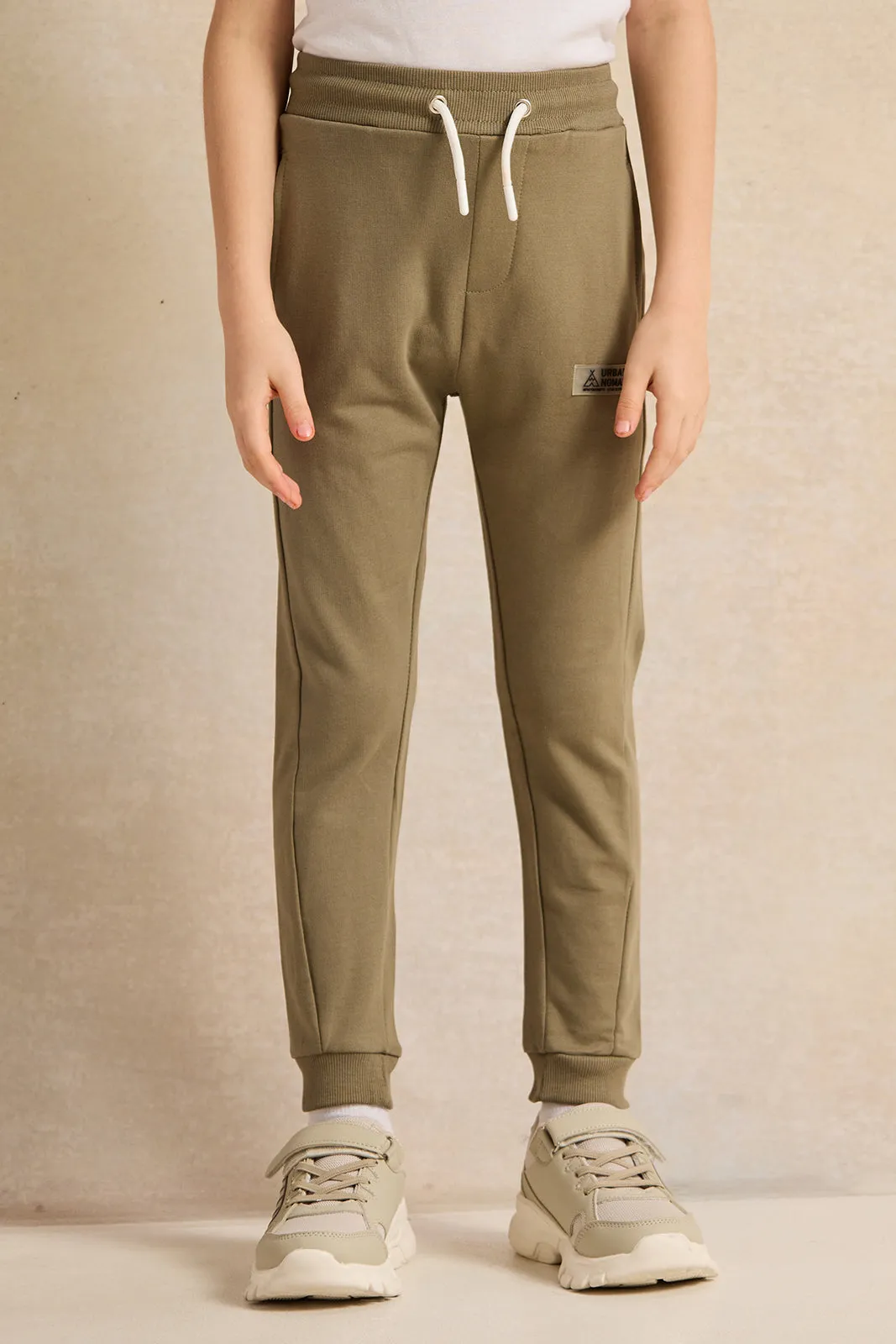 Boys Olive Printed Active Pants sold by Redtag