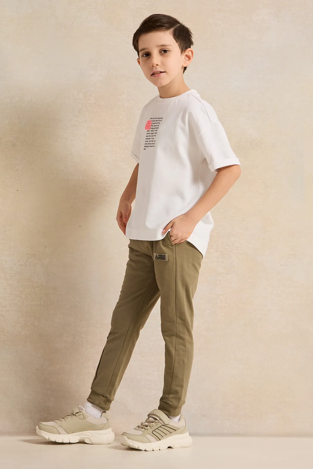 Boys Olive Printed Active Pants sold by Redtag product image thumbnail 2