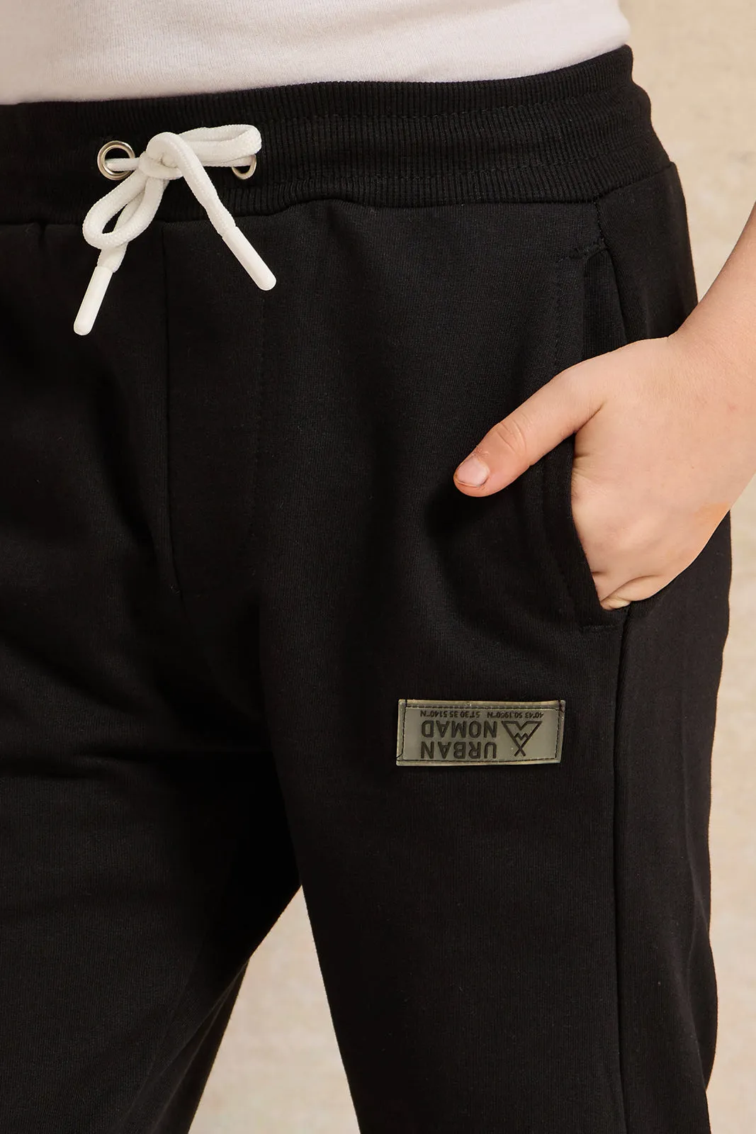 Boys Black Printed Active Pants sold by Redtag product image thumbnail 4