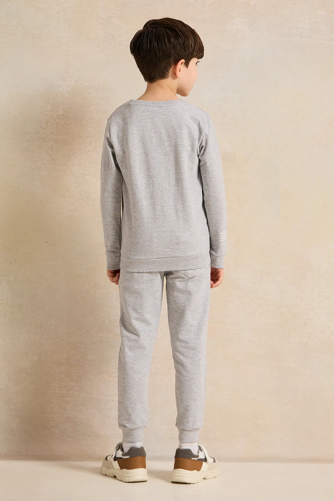 Boys Grey Printed Basic Jog Set (2 Piece) sold by Redtag product image thumbnail 4