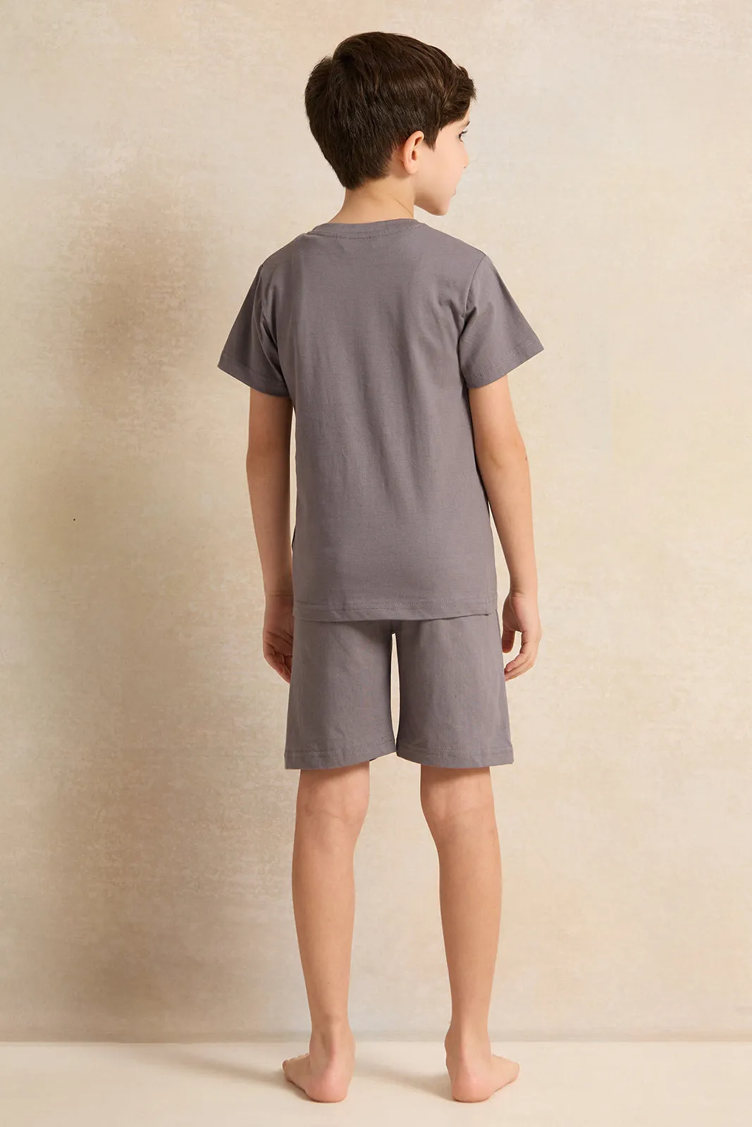 Boys Grey Printed Pyjama Set (2 Piece) sold by Redtag product image thumbnail 4