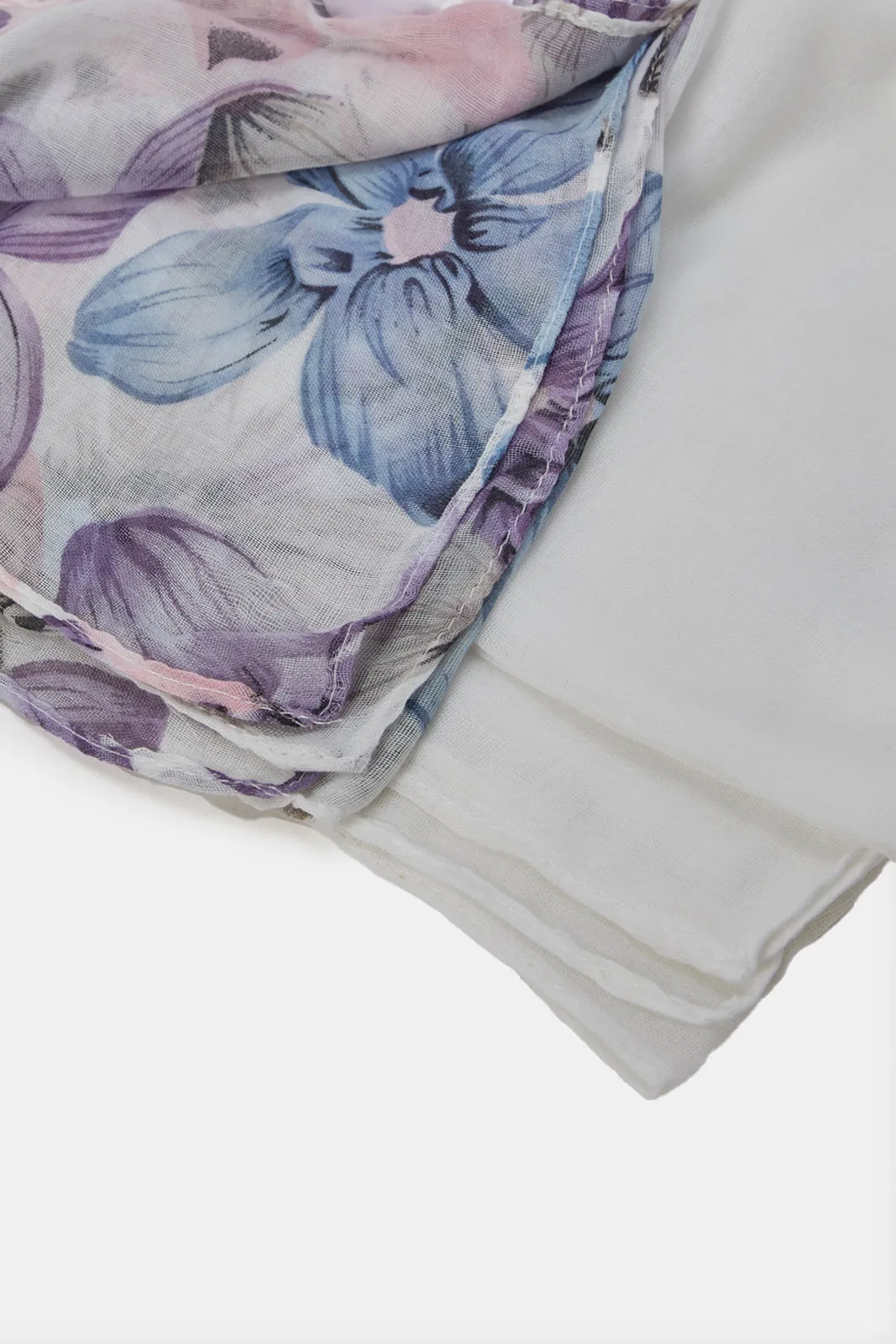 Women Grey Solid And Printed Scarf Set (Pack of 2) sold by Redtag product image thumbnail 3