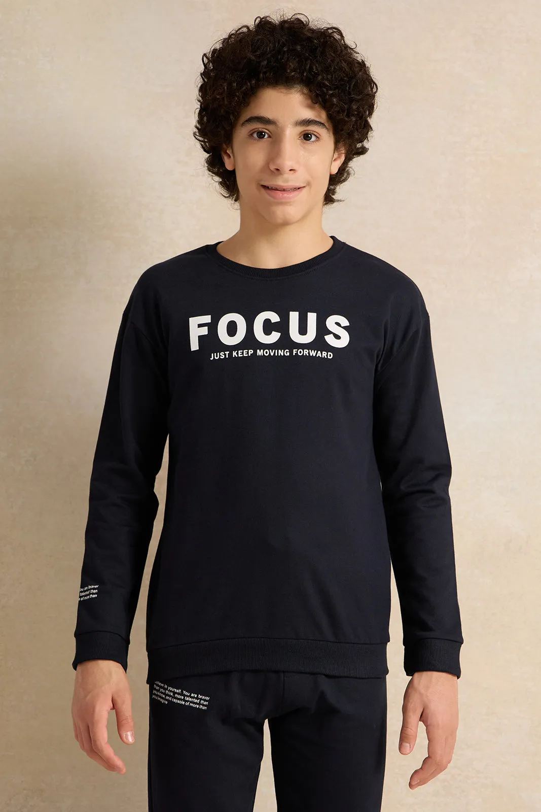 Senior Boys Black Printed Basic Jog Set (2 Piece) sold by Redtag product image thumbnail 2