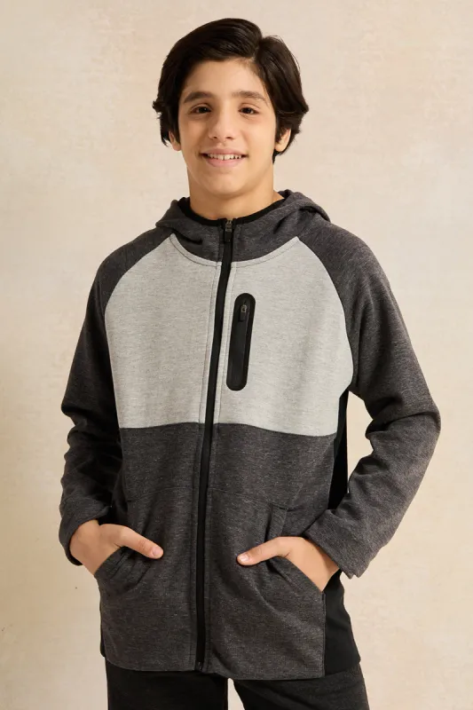 Senior Boys Multicolour Hooded Sweatshirt sold by Redtag