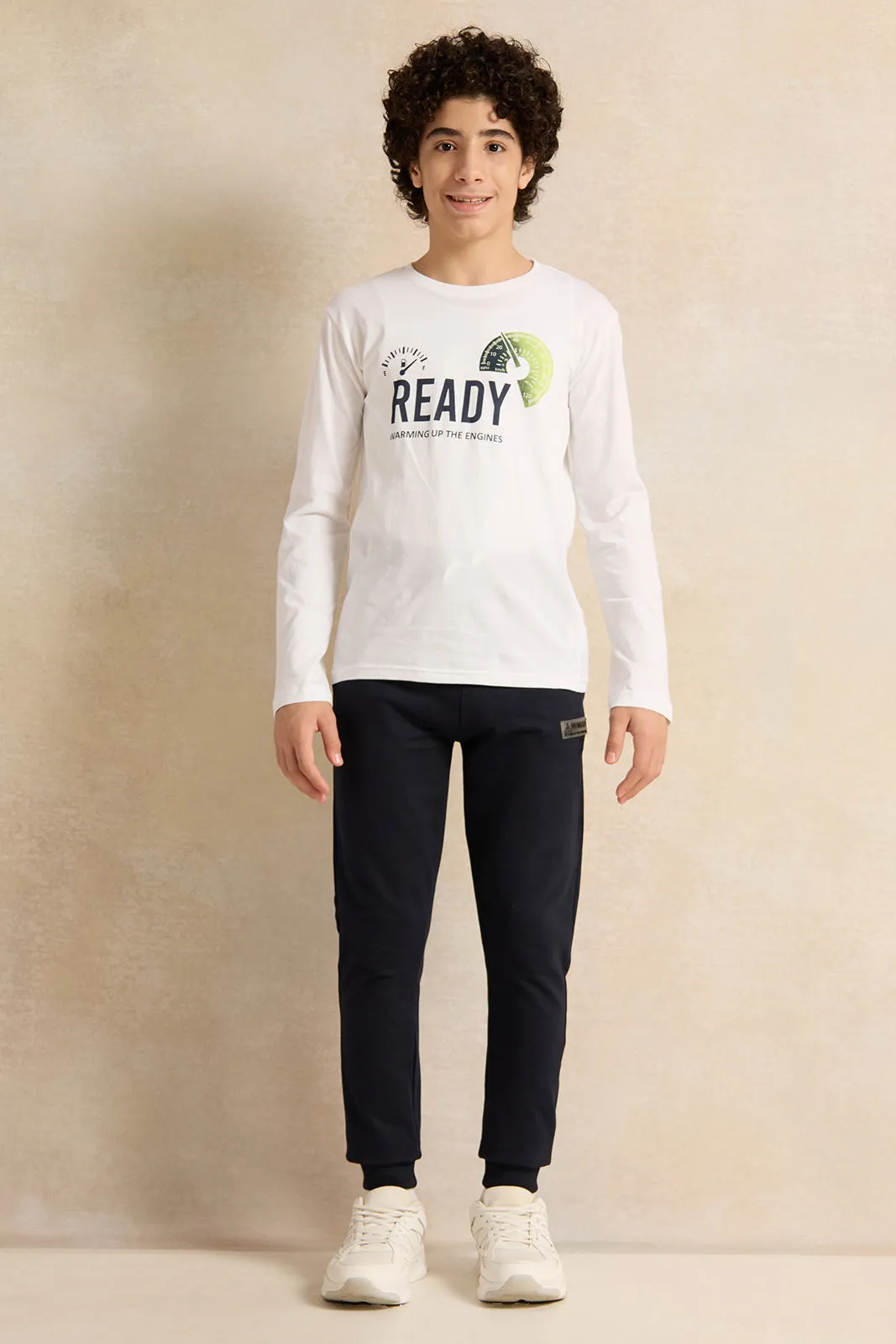 Senior Boys White Printed T-shirt sold by Redtag product image thumbnail 2