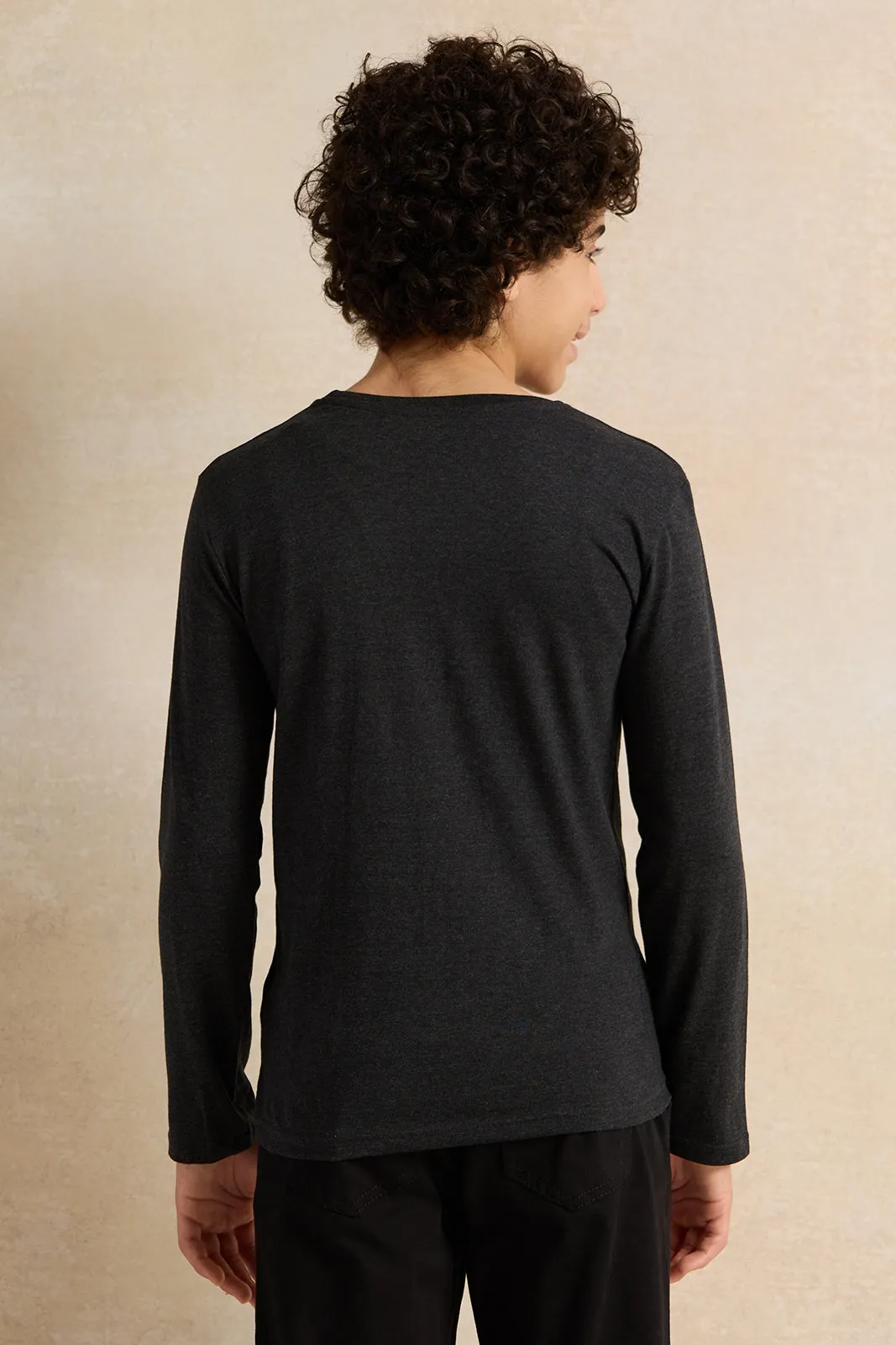 Senior Boys Black Printed T-shirt sold by Redtag product image thumbnail 3