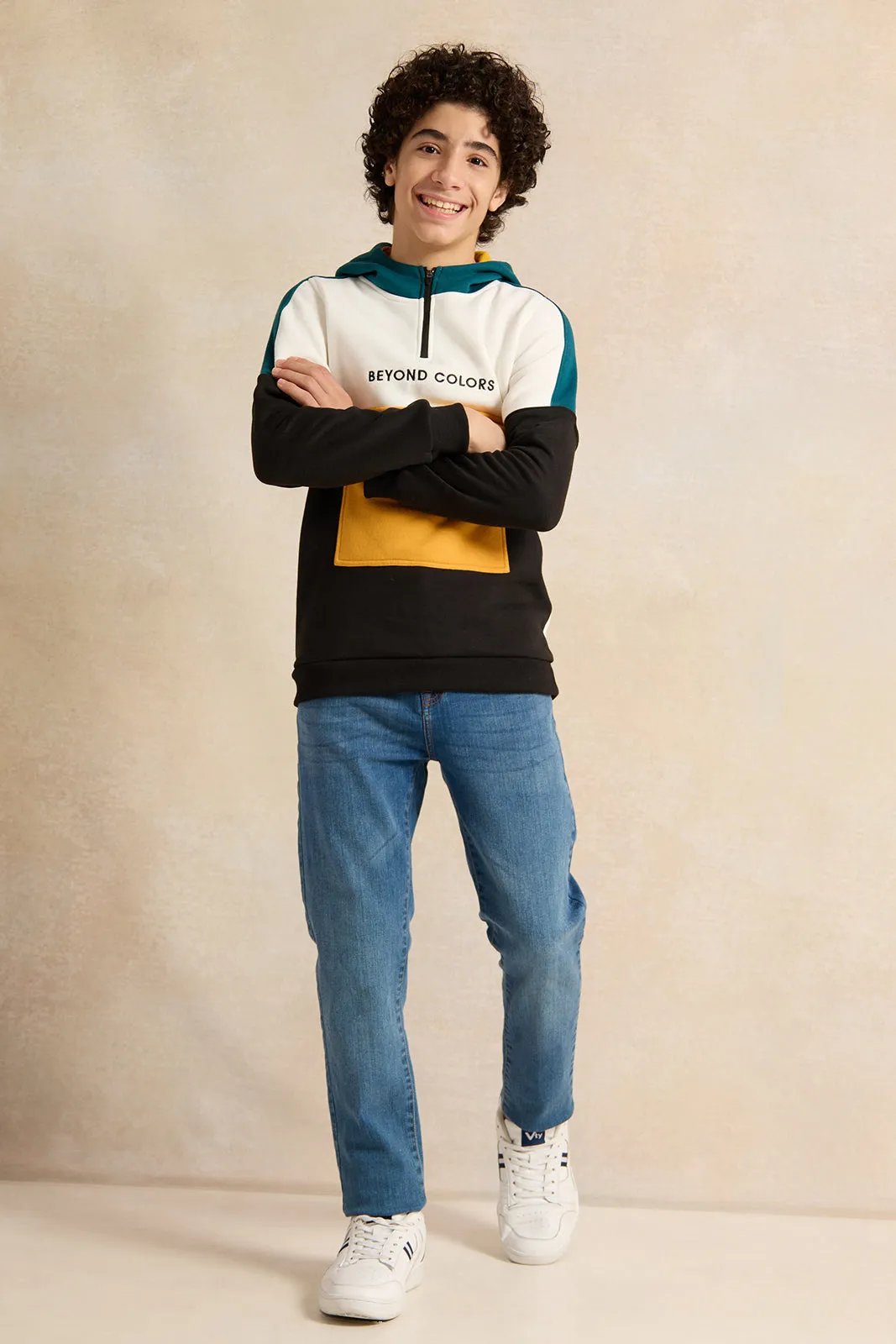 Senior Boys Assorted Hooded Colour Block Sweatshirt sold by Redtag product image thumbnail 2