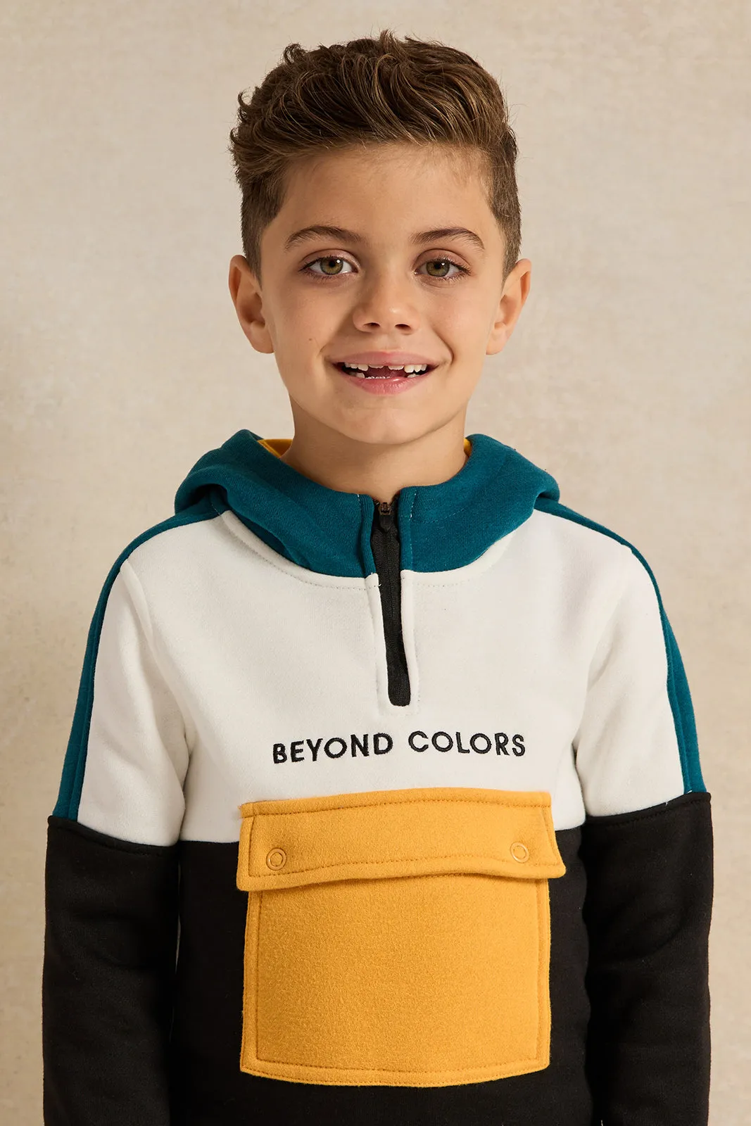 Boys Multicolour Hooded Sweatshirt sold by Redtag product image thumbnail 4