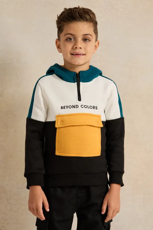 Boys Multicolour Hooded Sweatshirt sold by Redtag