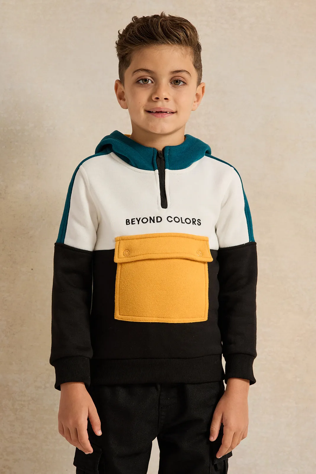 Boys Multicolour Hooded Sweatshirt sold by Redtag