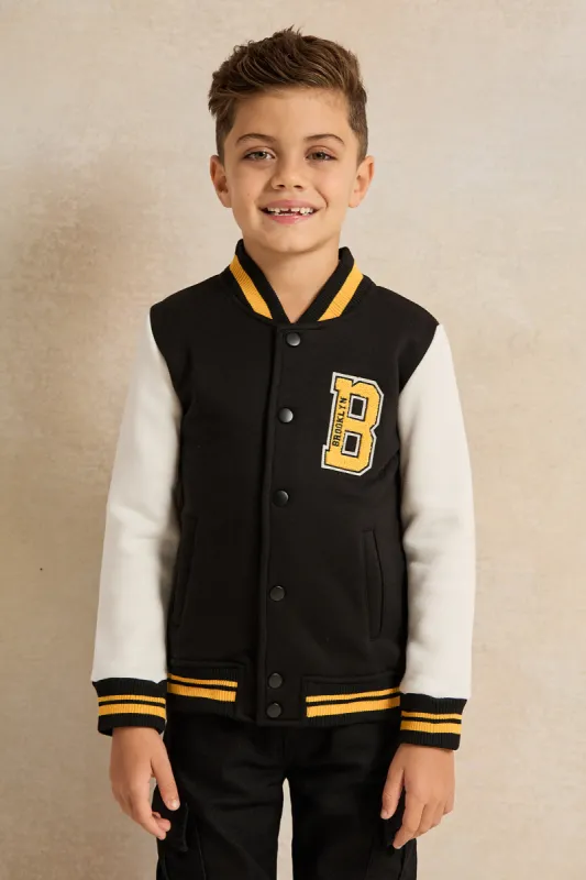 Boys Black Printed Sweatshirt sold by Redtag