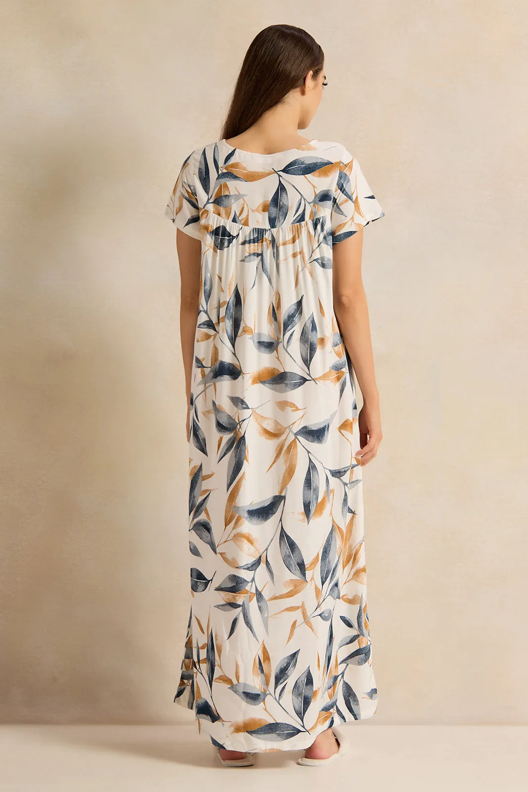 Women White Printed Nightgown sold by Redtag product image thumbnail 3