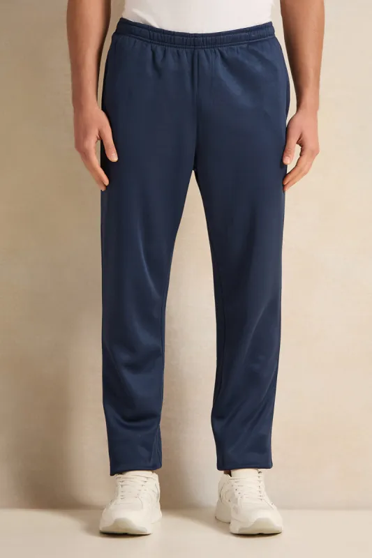 Men Navy Long Active Pants sold by Redtag